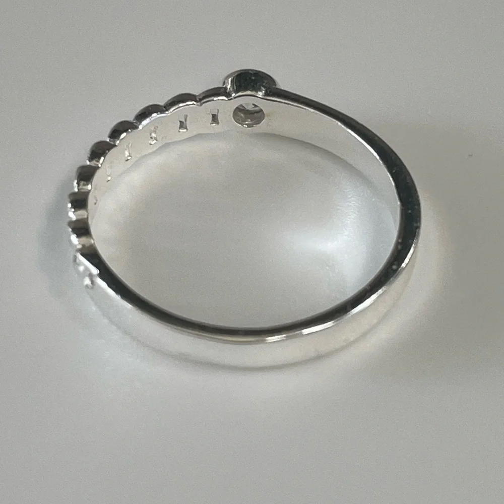 Sterling Silver Diamond Ring with Braided Band